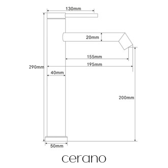 CERANO - Umyvadlová stojánková baterie Selma - vysoká - černá matná