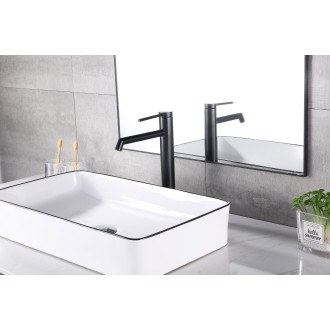 CERANO - Umyvadlová stojánková baterie Selma - vysoká - černá matná