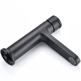 CERANO - Umyvadlová stojánková baterie Tondo - nízká - černá matná