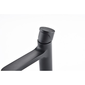 CERANO - Umyvadlová stojánková baterie Tondo - nízká - černá matná