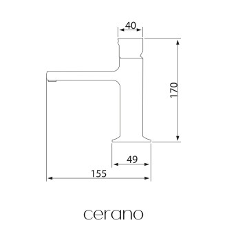 CERANO - Umyvadlová stojánková baterie Tondo - nízká - chrom