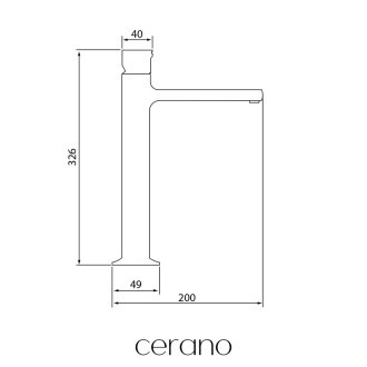 CERANO - Umyvadlová stojánková baterie Tondo - vysoká - chrom