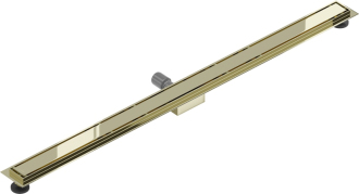 Mexen FLAT 120 cm - 2v1 lineární odtokový žlab, zlatá 1510120