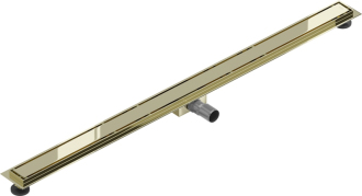 Mexen FLAT 120 cm - 2v1 lineární odtokový žlab, zlatá 1510120