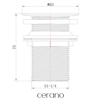 CERANO - Umyvadlová výpusť - 5/4“ - neuzavíratelná - chrom