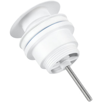 CERANO - Umyvadlová výpusť - 5/4“ click-clack - univerzální - bílá lesklá