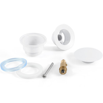 CERANO - Umyvadlová výpusť - 5/4“ click-clack - univerzální - bílá matná