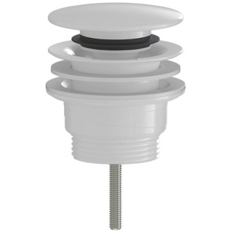 CERANO - Umyvadlová výpusť - 5/4“ click-clack - univerzální - neuzavíratelná - plast - bílá lesklá