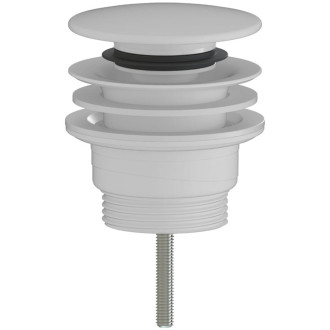CERANO - Umyvadlová výpusť - 5/4“ click-clack - univerzální - neuzavíratelná - plast - bílá matná
