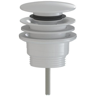 CERANO - Umyvadlová výpusť - 5/4“ click-clack - univerzální - plast - bílá lesklá