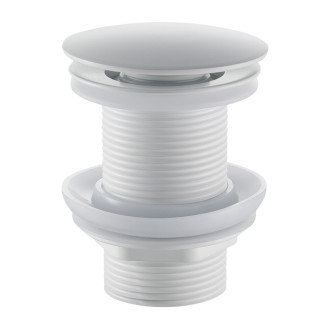 CERANO - Umyvadlová výpusť - 5/4“ click-clack bez přepadu - 10/60mm - bílá matná