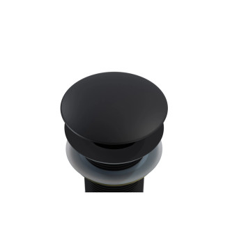 CERANO Umyvadlová výpusť 5/4“ click-clack bez přepadu univerzální černá matná CER-CC-B