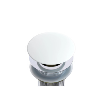 CERANO - Umyvadlová výpusť - 5/4“ click-clack s přepadem - 25/60mm - bílá matná