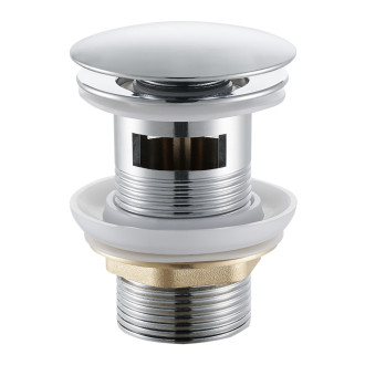 CERANO - Umyvadlová výpusť - 5/4“ click-clack s přepadem - 25/60mm - chrom