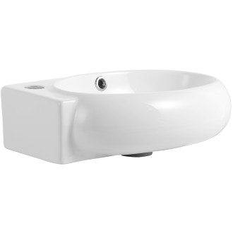 CERANO - Umývátko keramické - nástěnné - Avorio - levá - bílá lesklá - 43x29 cm