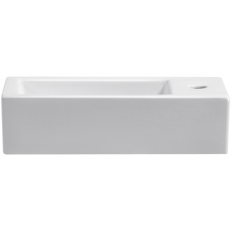CERANO - Umývátko keramické Vivo - závěsné pravé - bílá lesklá - 45,5x25 cm