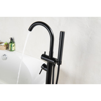 CERANO - Vanová baterie volně stojící Ottavia - černá matná