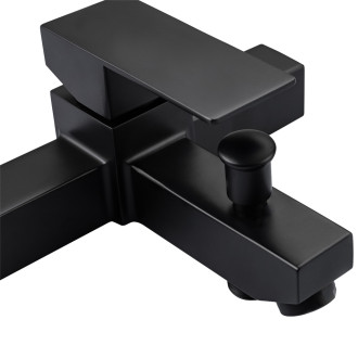 CERANO - Vanová nástěnná baterie Elma - černá matná