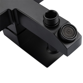 CERANO - Vanová nástěnná baterie Elma - černá matná