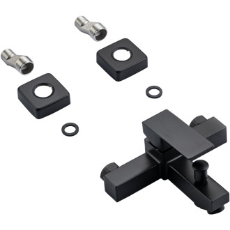 CERANO - Vanová nástěnná baterie Elma - černá matná