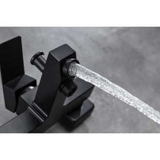 CERANO - Vanová nástěnná baterie Elma - černá matná