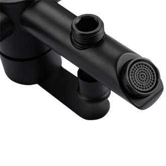 Vanová nástěnná baterie Sensa - černá matná TU-481717