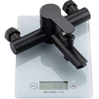 Vanová nástěnná baterie Sensa - černá matná TU-481717