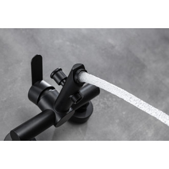 Vanová nástěnná baterie Sensa - černá matná TU-481717