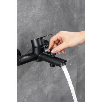 Vanová nástěnná baterie Sensa - černá matná TU-481717