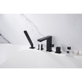 CERANO - Vanová páková baterie na okraj vany Forea - černá matná