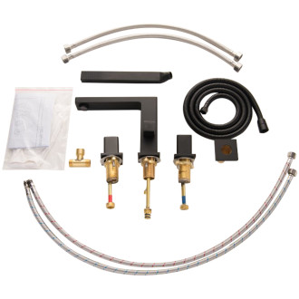 CERANO - Vanová páková baterie na okraj vany Forea - černá matná