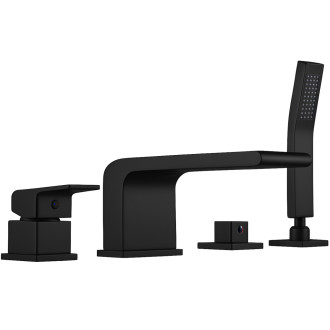 CERANO - Vanová páková baterie na okraj vany Vespa - černá matná