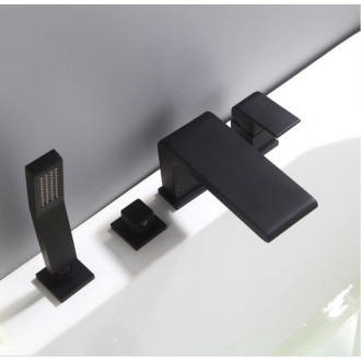 CERANO - Vanová páková baterie na okraj vany Vespa - černá matná