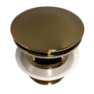 CERANO - Vanová výpusť click-clack s přepadem - zlatá lesklá