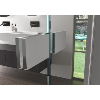 CERANO - Vanová zástěna 2-křídlová Vasca - chrom, transparentní sklo - 120x140 cm