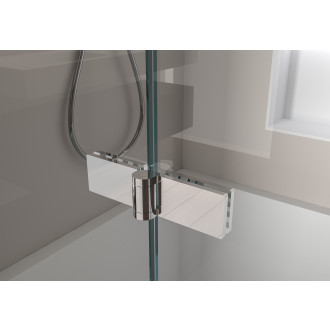 CERANO - Vanová zástěna 2-křídlová Vasca - chrom, transparentní sklo - 120x140 cm