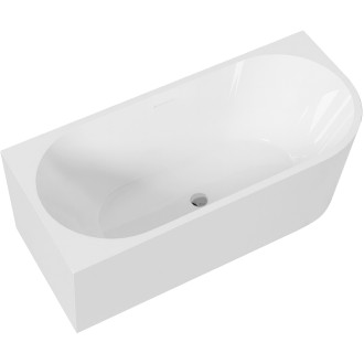 CERANO - Volně stojící akrylátová vana Bianco, levá - bílá lesklá - 150x75 cm