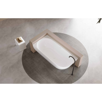 CERANO - Volně stojící akrylátová vana Bianco, levá - bílá lesklá - 150x75 cm