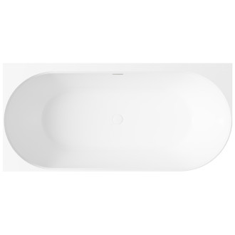 CERANO - Volně stojící akrylátová vana Bianco, levá - bílá lesklá - 160x75 cm