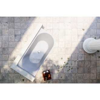 CERANO - Volně stojící akrylátová vana Bianco, levá - bílá lesklá - 160x75 cm