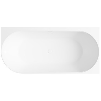 CERANO - Volně stojící akrylátová vana Bianco, pravá - bílá lesklá - 160x75 cm