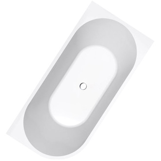 CERANO - Volně stojící akrylátová vana Bianco, pravá - bílá matná - 170x80 cm