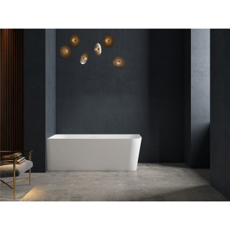 CERANO - Volně stojící akrylátová vana Brilante, levá - bílá lesklá - 170x75 cm