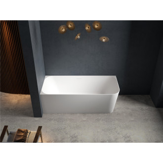 CERANO - Volně stojící akrylátová vana Brilante, levá - bílá lesklá - 170x75 cm