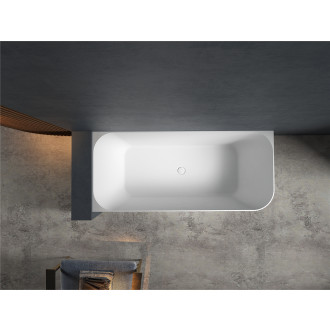 CERANO - Volně stojící akrylátová vana Brilante, levá - bílá lesklá - 170x75 cm