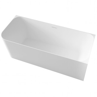 CERANO - Volně stojící akrylátová vana Brilante, pravá - bílá lesklá - 170x75 cm