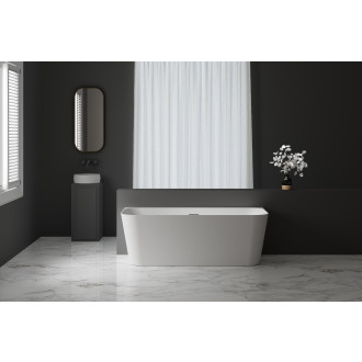 CERANO - Volně stojící akrylátová vana Eleganza - bílá lesklá - 170x75 cm