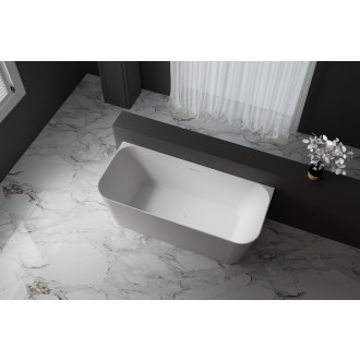 CERANO - Volně stojící akrylátová vana Eleganza - bílá lesklá - 170x75 cm