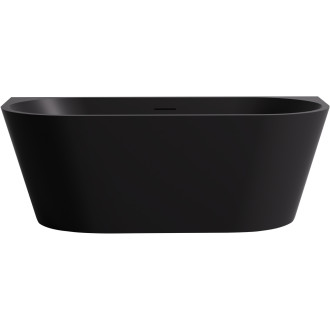 CERANO - Volně stojící akrylátová vana Grazia - černá matná - 150x70 cm