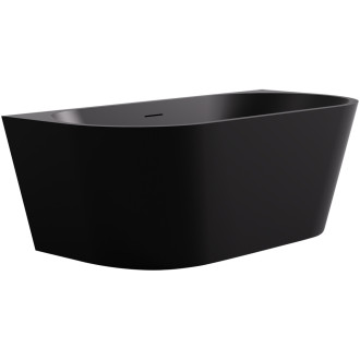 CERANO - Volně stojící akrylátová vana Grazia - černá matná - 170x80 cm